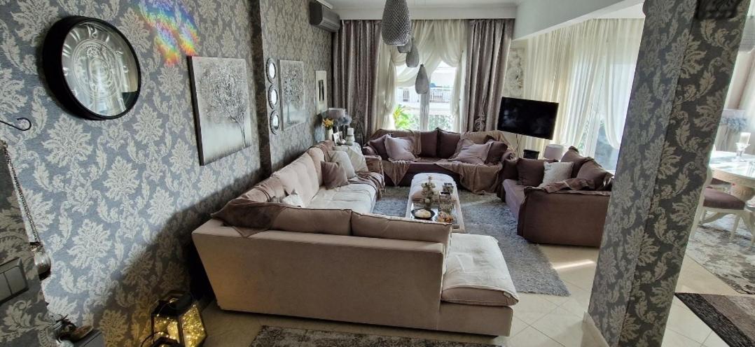 Sea View Across The Golden Bay Beach, Cosy Sunny, Spacious In Aretsou Kalamaria Apartment